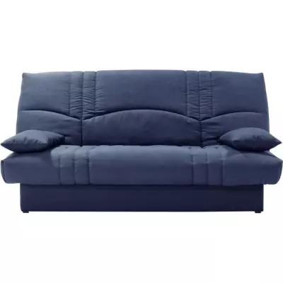 Canapé convertible 3 places THELMA - Bleu foncé - L190 x P92 x H96 cm