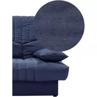 Canapé convertible 3 places THELMA - Bleu foncé - L190 x P92 x H96 cm