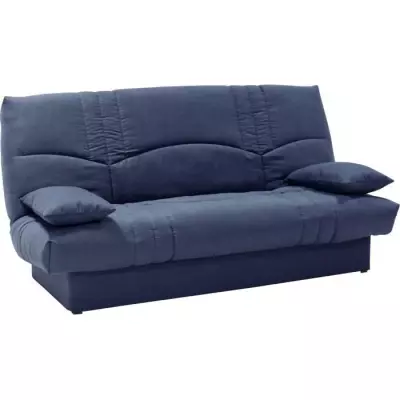 Canapé convertible 3 places THELMA - Bleu foncé - L190 x P92 x H96 cm