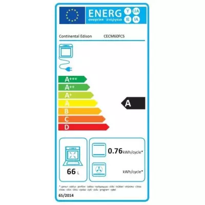 Cuisinière mixte Continental Edison - 3 feux gaz + 1 électrique