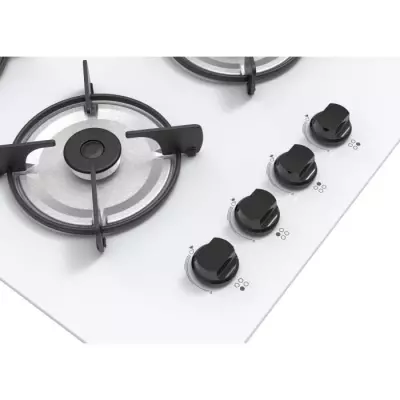 Table de cuisson gaz en verre blanc Continental Edison - Compact et élégant