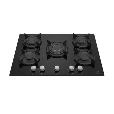 Table 5 foyers CONTINENTAL EDISON - Design noir, Livraison compacte
