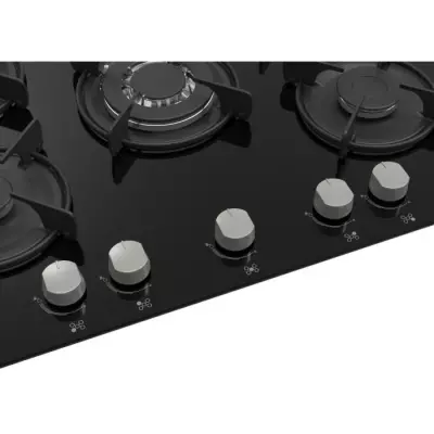 Table 5 foyers CONTINENTAL EDISON - Design noir, Livraison compacte