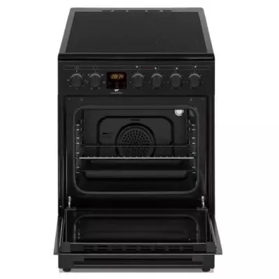 Cuisinière vitrocéramique 4 feux noire - Dimensions compactes - Livraison rapide
