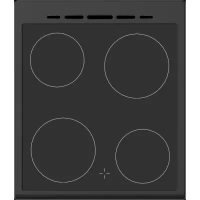 Cuisinière vitrocéramique 4 feux noire - Dimensions compactes - Livraison rapide