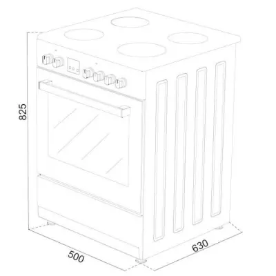 Cuisinière vitrocéramique blanc 4 feux Continental Edison - Compacte et élégante