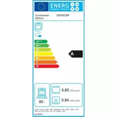 Four encastrable catalyse noir 59,5 x 59,5 x 56,6 - CONTINENTAL EDISON F80CBP