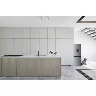 Réfrigérateur congélateur bas 251L Inox Total No Frost