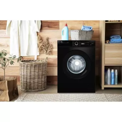Lave-linge hublot 9kg noir mat - Continental Edison