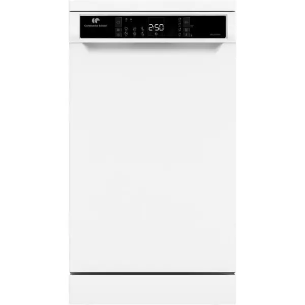 Lave-vaisselle pose libre CONTINENTAL EDISON CELV1045W - 10 couverts - Largeur 44,8 cm - Classe D - 45 dB - Blanc