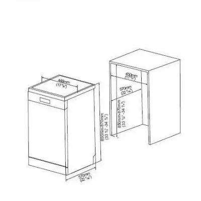 Lave-vaisselle pose libre Continental Edison CELV1045W - Blanc, 10 couverts