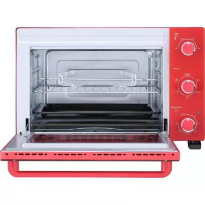 Mini-four électrique 35L rouge - Rotissoire, Convection naturelle - 1500W