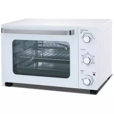 Mini-four électrique 35L blanc Continental Edison - Rotissoire et Convection naturelle