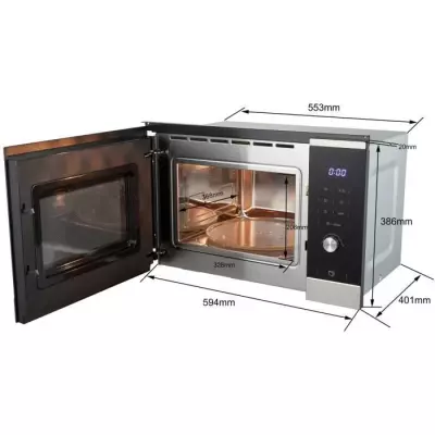 Micro-ondes grill encastrable Continental Edison CEMO25GINE Noir Inox 25L