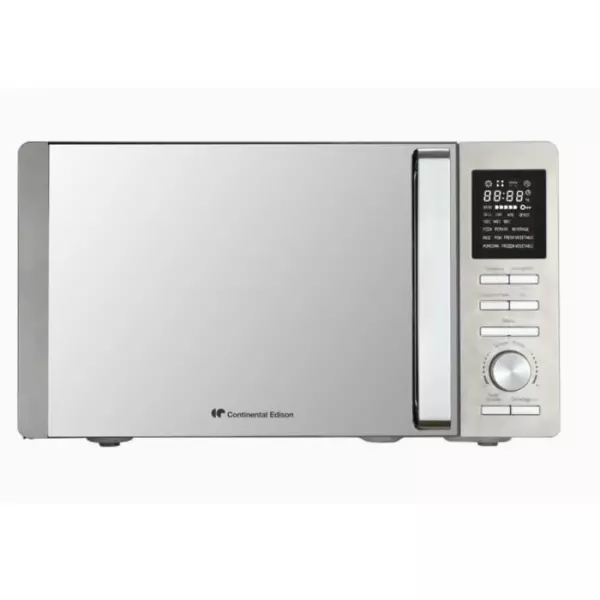 Micro-ondes combiné - CONTINENTAL EDISON - CEMO25SG13S3 - Silver - 25 L - Porte Miroir - 1400 W - Grill 1200 W - Convection 120