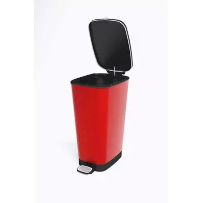 Poubelle à pédale Chic Bin Style - 42.5L - Rouge - Design Élégant