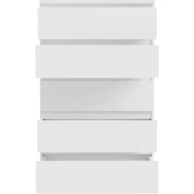 Commode CHELSEA 5 tiroirs - Blanc mat - Multifonctionnelle