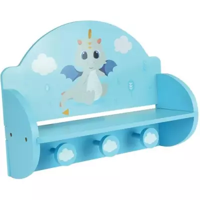 Pratique et ludique : Étagère portemanteau Léon le Dragon