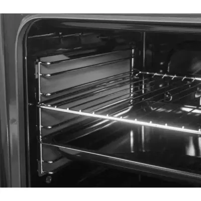 Cuisinière vitrocéramique 4 feux - Silver - Dimensions compactes