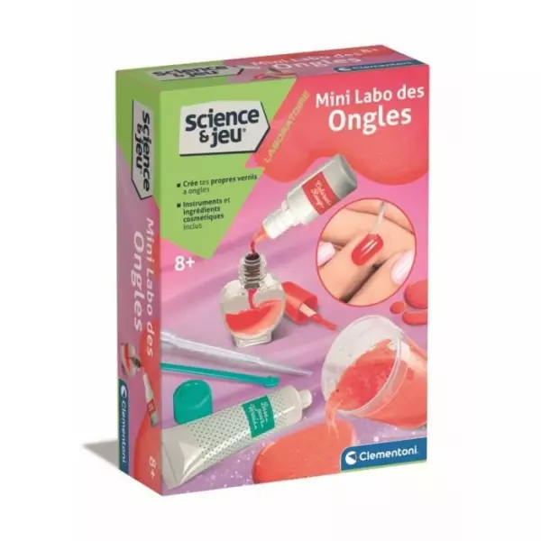 Clementoni - Sciences et Jeu - Mini Labo des ongles - Crée ton propre vernis a ongles - Des 8 ans