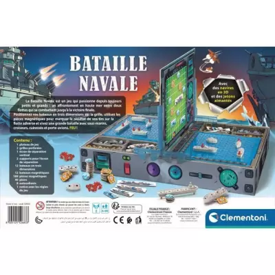 Jeu de bataille navale en 3D avec jetons magnétiques - Fun garanti