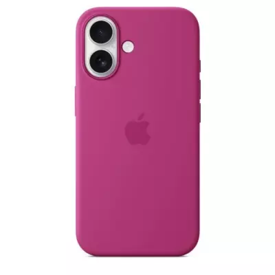 Coque en silicone avec MagSafe pour APPLE iPhone 16 - Fuchsia