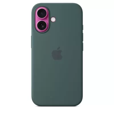 Coque iPhone 16 Apple en silicone avec MagSafe - Lake Green