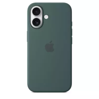 Coque iPhone 16 Apple en silicone avec MagSafe - Lake Green