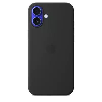Coque en silicone Apple iPhone 16 Plus avec MagSafe - Noir
