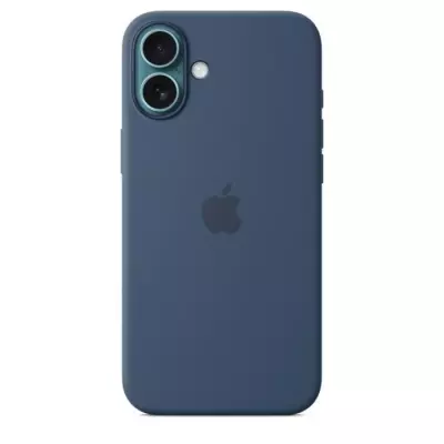 Coque en silicone avec MagSafe pour iPhone 16 Plus - Denim