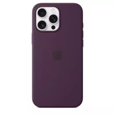 Coque en silicone avec MagSafe pour iPhone 16 Pro Max - Plum