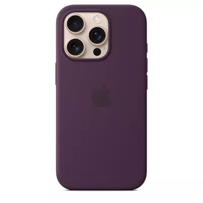 Coque en silicone MagSafe pour iPhone 16 Pro - Plum