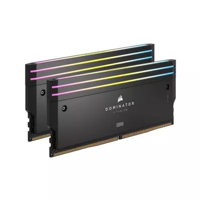 Mémoire RAM CORSAIR Dominator Titanium RGB DDR5 64GB - Haute vitesse - Noir