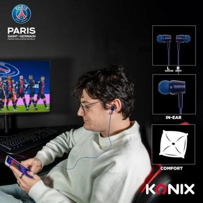 Écouteurs - Filaires - Konix - PSG - Haut-parleurs 10 mm - Microphone intégré - Connexion Jack 3,5 mm - Câble 1,4 m - Bleu Écouteurs - Filaires - Konix - PSG - Haut-parleurs 10 mm - Microphone intégré - Connexion Jack 3,5 mm - Câble 1,4 m - Bleu