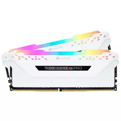 Mémoire RAM CORSAIR Vengeance RGB Pro - 16GB 3200MHz Blanche