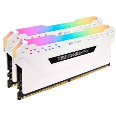 Mémoire RAM CORSAIR Vengeance RGB Pro - 16GB 3200MHz Blanche