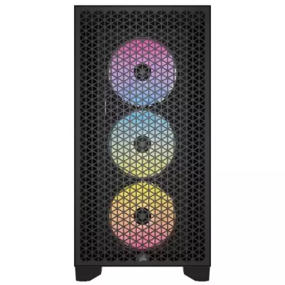 Boîtier PC CORSAIR 3000D RGB AIRFLOW - Design Moyen-tour - Avec 3 ventilateurs AR120 RGB
