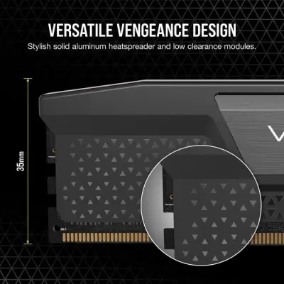 Mémoire RAM CORSAIR Vengeance DDR5 32Go (2x16Go) 5600MHz CL40 - Noir