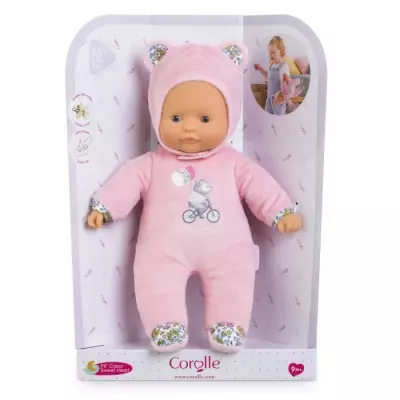 Mon Doudou COROLLE - Pti' Coeur Ours Rose - 30 cm - senteur de vanille