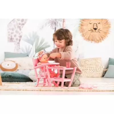 Chaise haute pour poupon 36 et 42cm - Corolle - Multicolore - Pratique et colorée