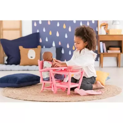 Chaise haute pour poupon 36 et 42cm - Corolle - Multicolore - Pratique et colorée