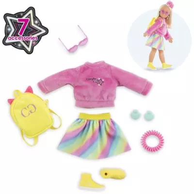 Accessoires poupée COROLLE Dressing fluo 28 cm - 7 accessoires