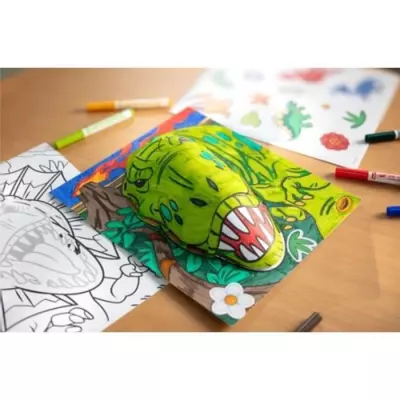 Découvrez les dessins 3D de dinosaures avec Créatif - CRAYOLA - POPS 3D!