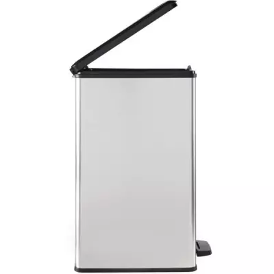 Poubelle Slim Gain de Place 40L - Gris Métallisé