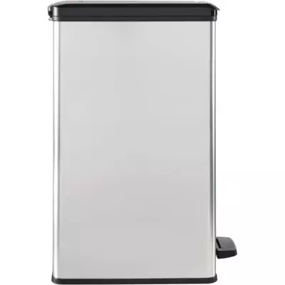 Poubelle Slim Gain de Place 40L - Gris Métallisé