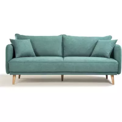 Canapé fixe bleu HEXAGONE DAREN - L207 x P90 x H88 cm