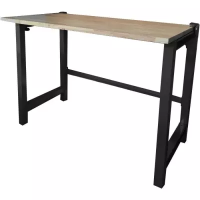 Établi pliable DEFPRO en acier et bois - Charge outillage 50 kg