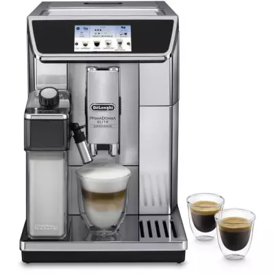 Machine expresso broyeur DELONGHI PrimaDonna Elite ECAM650.85.MS - Gris - Connecté