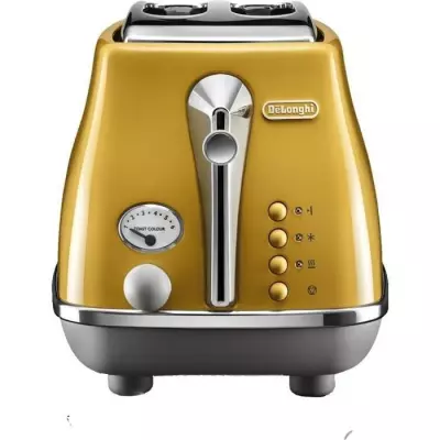 Grille-pain DELONGHI ICONA CAPITALS - Jaune - Chauffe viennoiseries