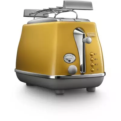 Grille-pain DELONGHI ICONA CAPITALS - Jaune - Chauffe viennoiseries